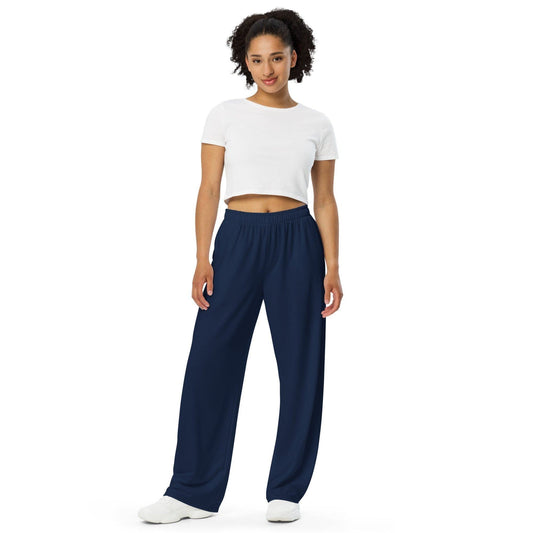 Navy Hose mit weitem Bein Hose mit weitem Bein 53.99 atmungsaktiv, Bein, beont, Bewegungsfreiheit, blau, blue, einfarbig, Elastan, Figur, Hose, Komfort, Kordelzug, leicht, Look, Loungewear, luftige, lässig, navy, OEKOTEX100, optisch, Passform, Polyester, Pyjama, Seitentaschen, Sommer, Stoff, stretch, Taille, weitem JLR Design