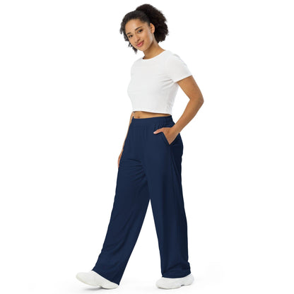 Navy Hose mit weitem Bein Hose mit weitem Bein 53.99 atmungsaktiv, Bein, beont, Bewegungsfreiheit, blau, blue, einfarbig, Elastan, Figur, Hose, Komfort, Kordelzug, leicht, Look, Loungewear, luftige, lässig, navy, OEKOTEX100, optisch, Passform, Polyester, Pyjama, Seitentaschen, Sommer, Stoff, stretch, Taille, weitem JLR Design