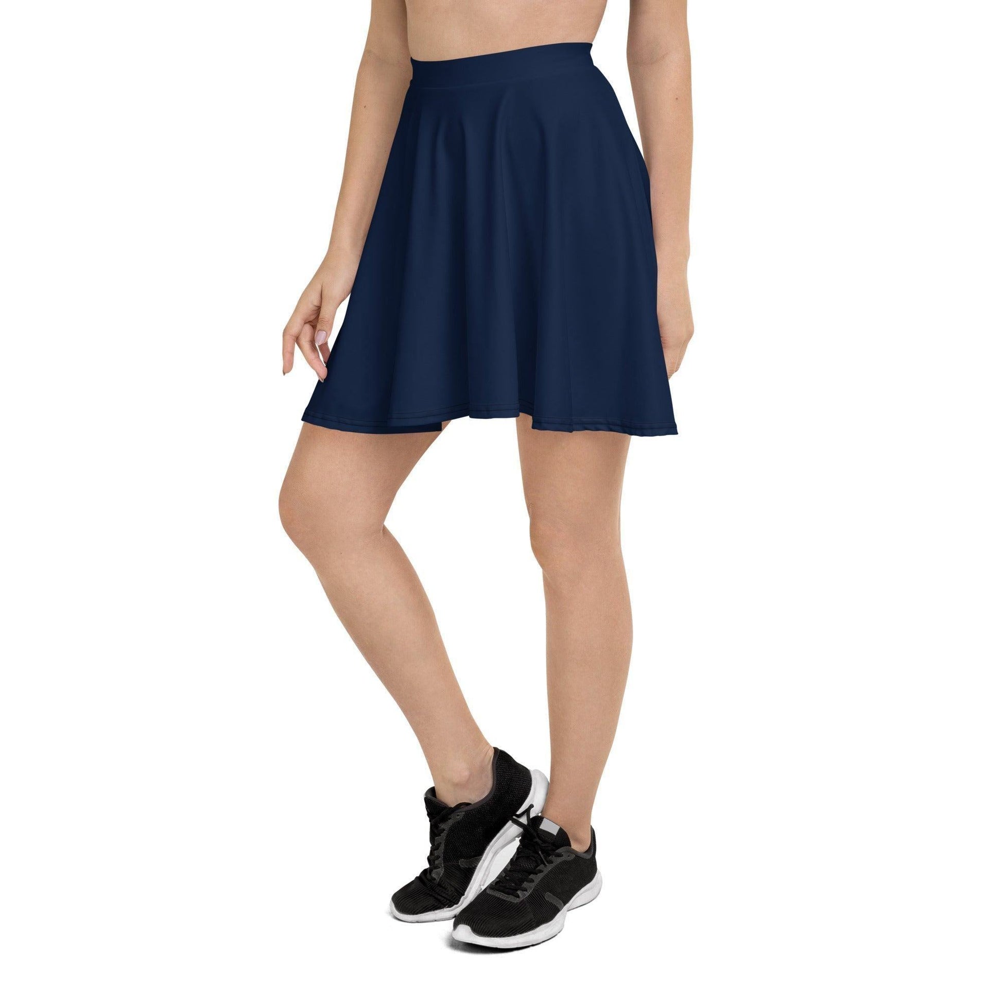 Navy Skater Rock Skater Rock 46.99 blau, blue, einfarbig, Elastan, elastisch, navy, Oberschenkel, Overlocknaht, Polyester, Rock, Skater, USF50, weich JLR Design