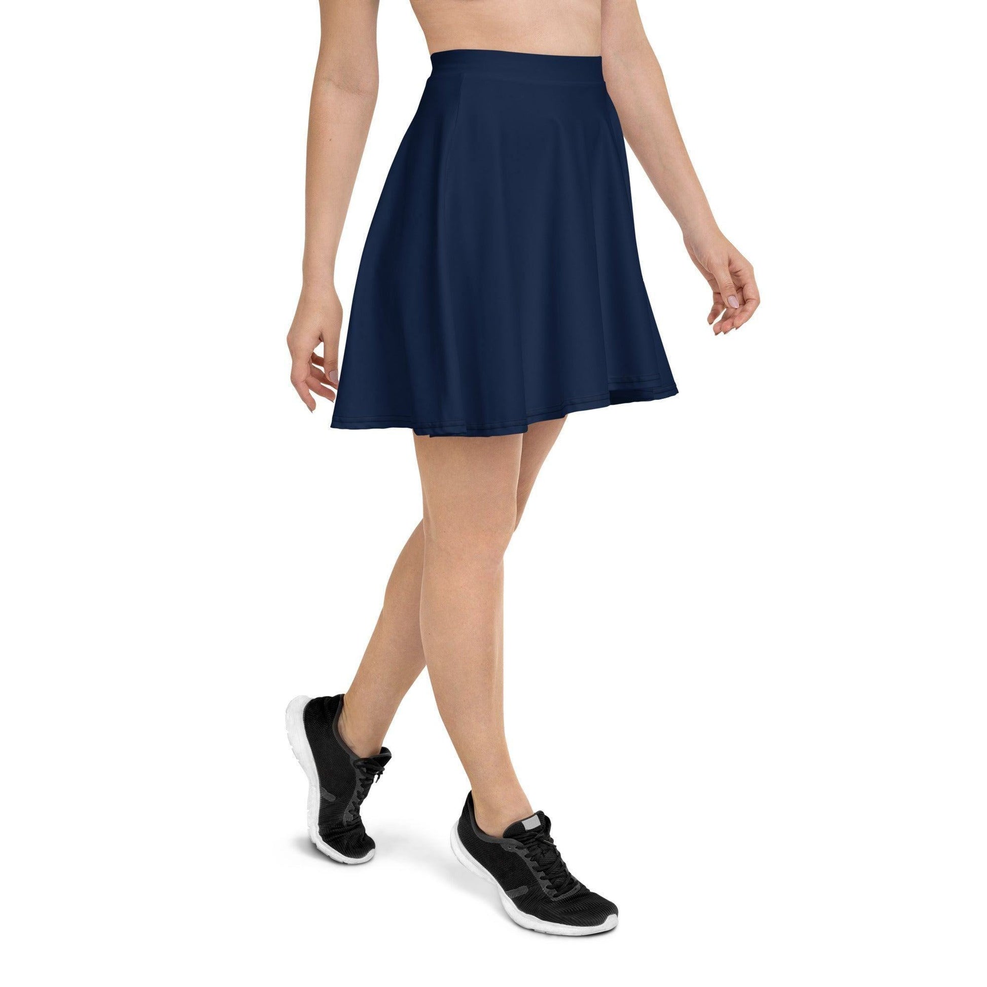 Navy Skater Rock Skater Rock 46.99 blau, blue, einfarbig, Elastan, elastisch, navy, Oberschenkel, Overlocknaht, Polyester, Rock, Skater, USF50, weich JLR Design