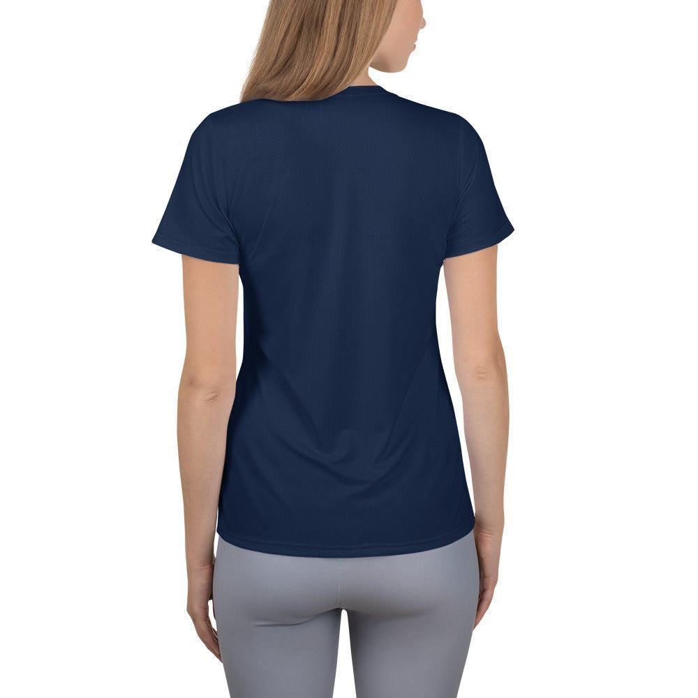 Navy Sport-T-Shirt für Damen -- Navy Sport-T-Shirt für Damen - XS Sport T-Shirt | JLR Design