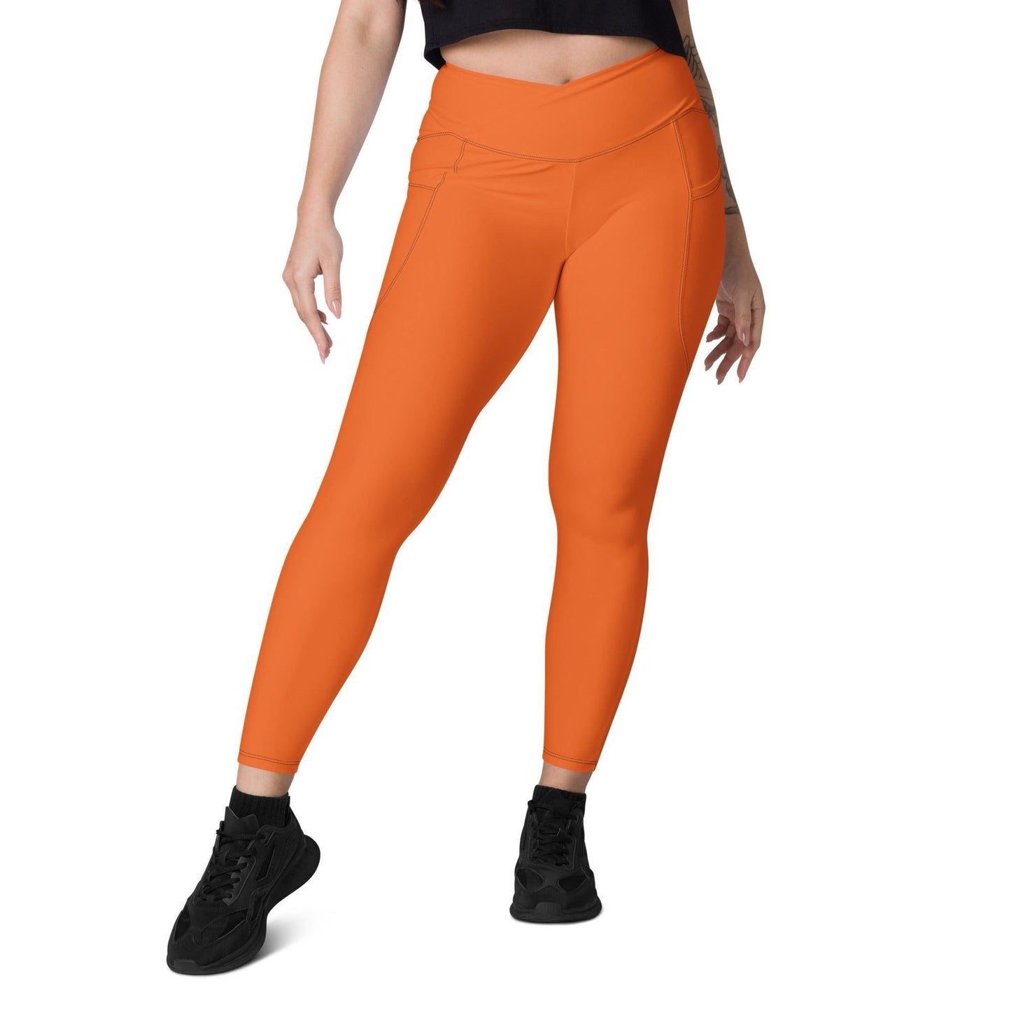 Orange Damen V-Bund Leggings mit Taschen V-Bund Leggings 59.99 1 Tasche auf jeder Seite, atmungsaktives Material, Damen, Design, einfarbig, Elastan, Fashion, Hoch tailliert, hoher Tragekomfort, Komfort, Mode, OEKOTEX100, orange, Outfit, Polyester, schmeichelhafter Schnitt, Style, UPF50, V-Bund Leggings JLR Design