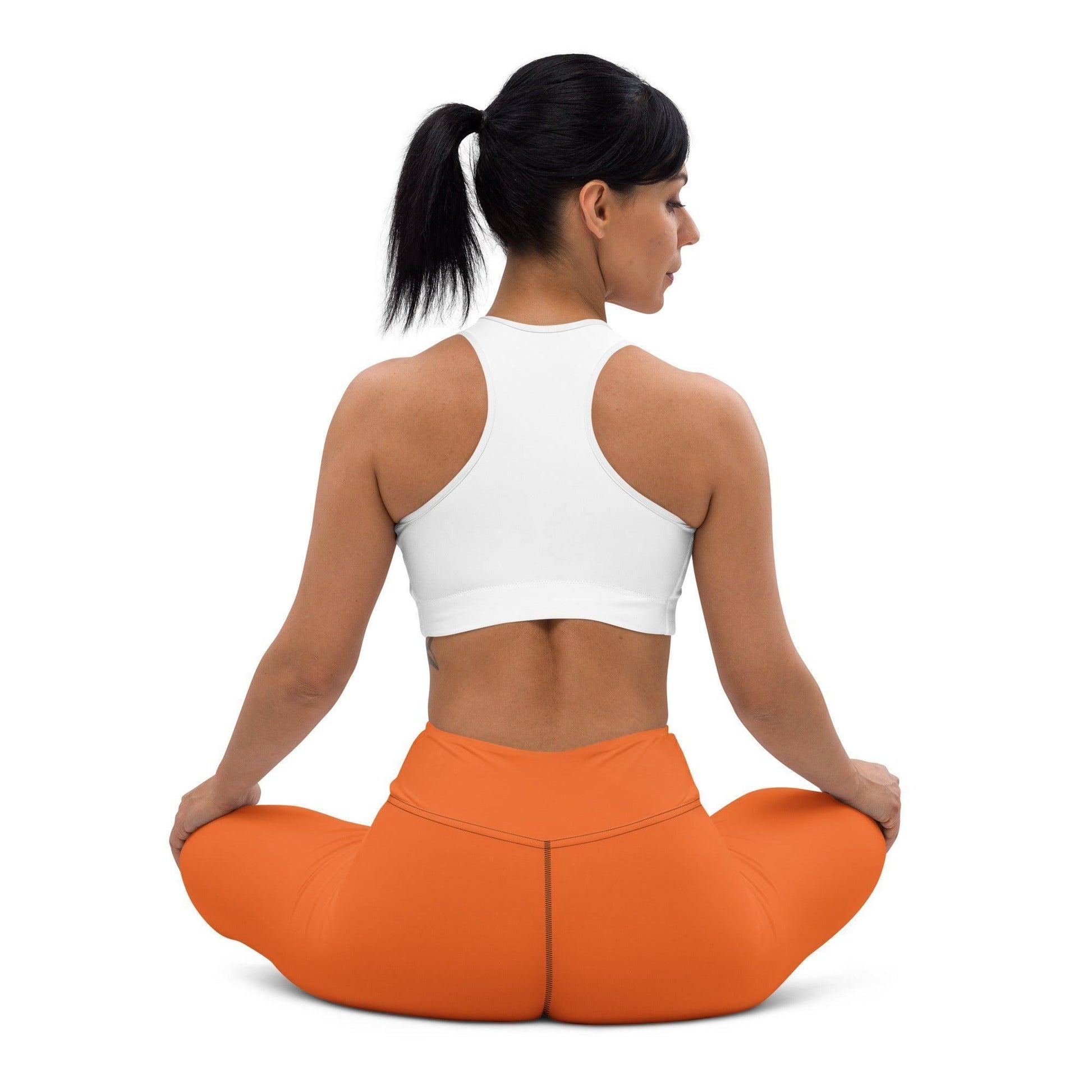 Orange Damen Yoga Leggings Yoga Leggings 54.99 atmungsaktiv, Damen, einfarbig, Elastan, Fitness, Flexibilität, fließend, gleiten, Gummizug, High, Hüftbewegungen, kompression, Leggings, Mikrofasergarn, orange, Polyester, Posen, Schutzfaktor, Sport, Stretch, Studio, stylisch, UV, Vier-Wege-Stretch, Waist, Yoga JLR Design