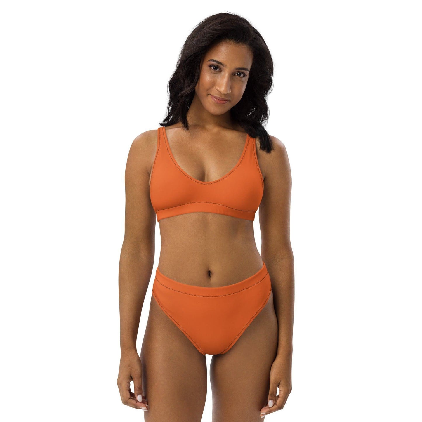 Orange High Waist Bikini -- Orange High Waist Bikini - undefined Bikini | JLR Design