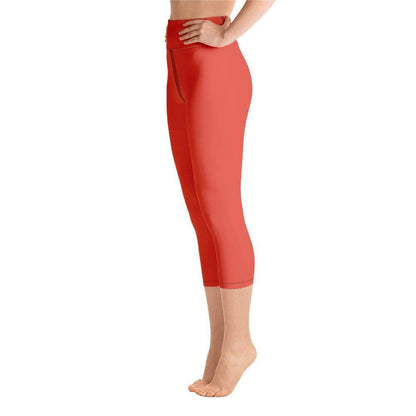 Orange Red Damen Yoga Capri Leggings -- Orange Red Damen Yoga Capri Leggings - undefined Yoga Capri Leggings | JLR Design