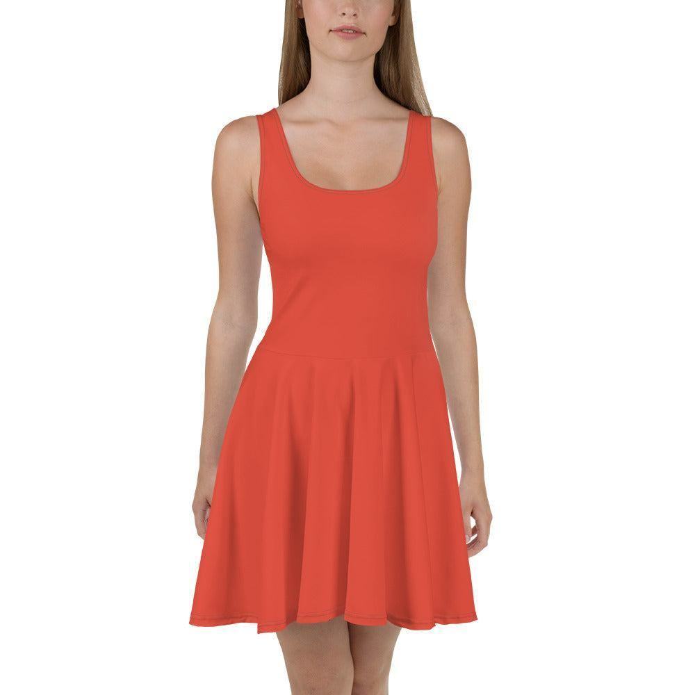 Orange Red Skater Kleid Skater Kleid 56.99 ausgestellt, ausgestellter, Dame, Damen, einfarbig, Elastan, Frau, Frauen, Freizeit, Glatter, Kleid, Mitte, mittellanger, Muster, Nähte, Orange, Overlock, Pattern, Polyester, red, Rock, rot, Saum, schmeichelhaft, Skater, Sport, Stoff, trendy, Weiblich, wühlfühlend, Überdeck JLR Design