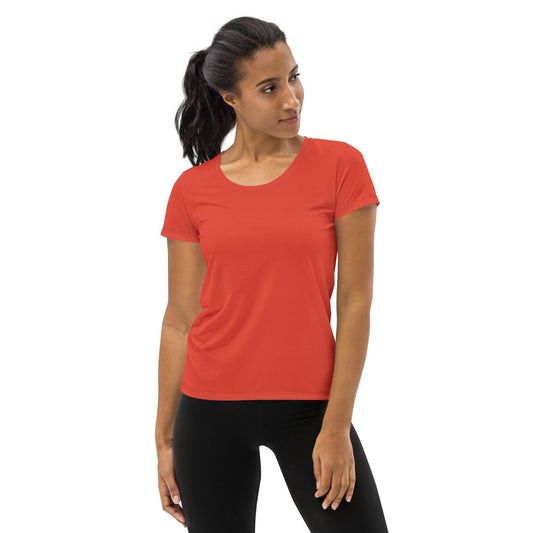 Orange Red Sport T-Shirt für Damen Sport T-Shirt JLR Design