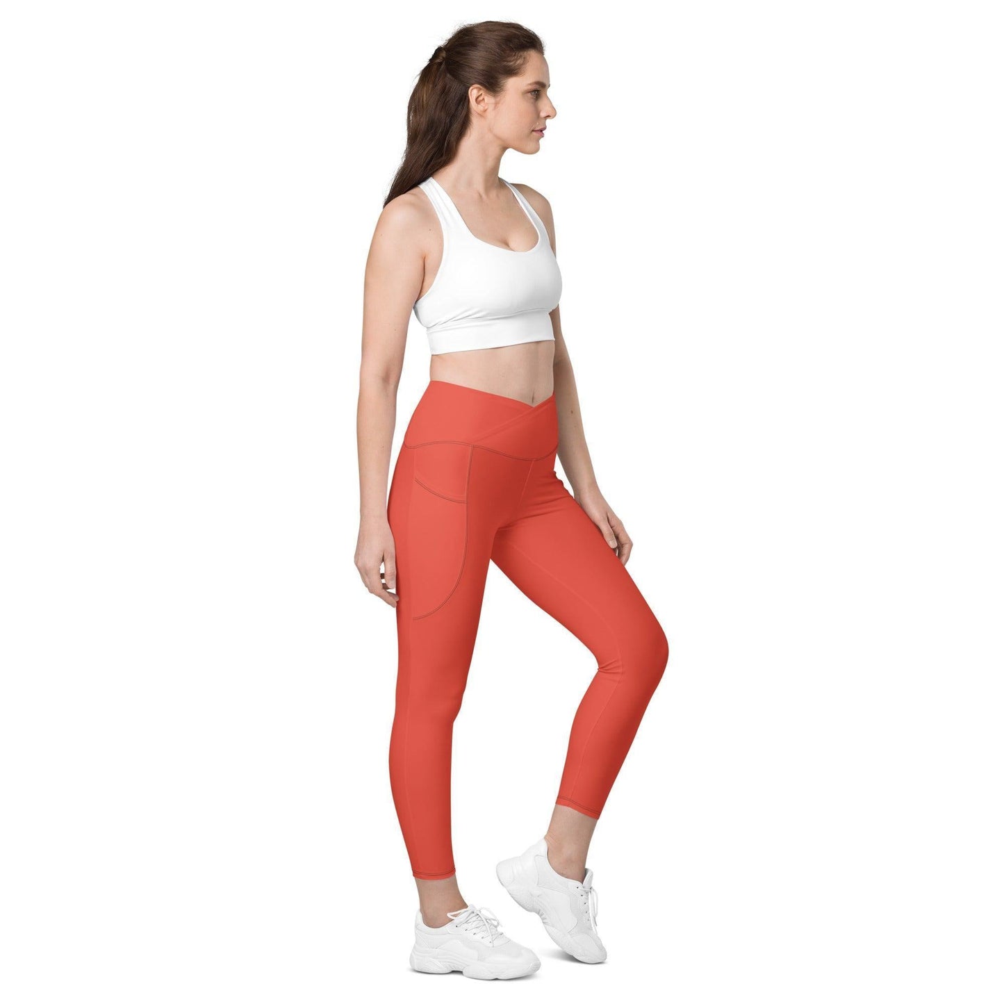 Orange Red V-Bund Leggings mit Taschen V-Bund Leggings 59.99 1 Tasche auf jeder Seite, atmungsaktives Material, Damen, Design, einfarbig, Elastan, Fashion, Hoch tailliert, hoher Tragekomfort, Komfort, Mode, OEKOTEX100, Outfit, Polyester, schmeichelhafter Schnitt, Style, UPF50, V-Bund Leggings JLR Design