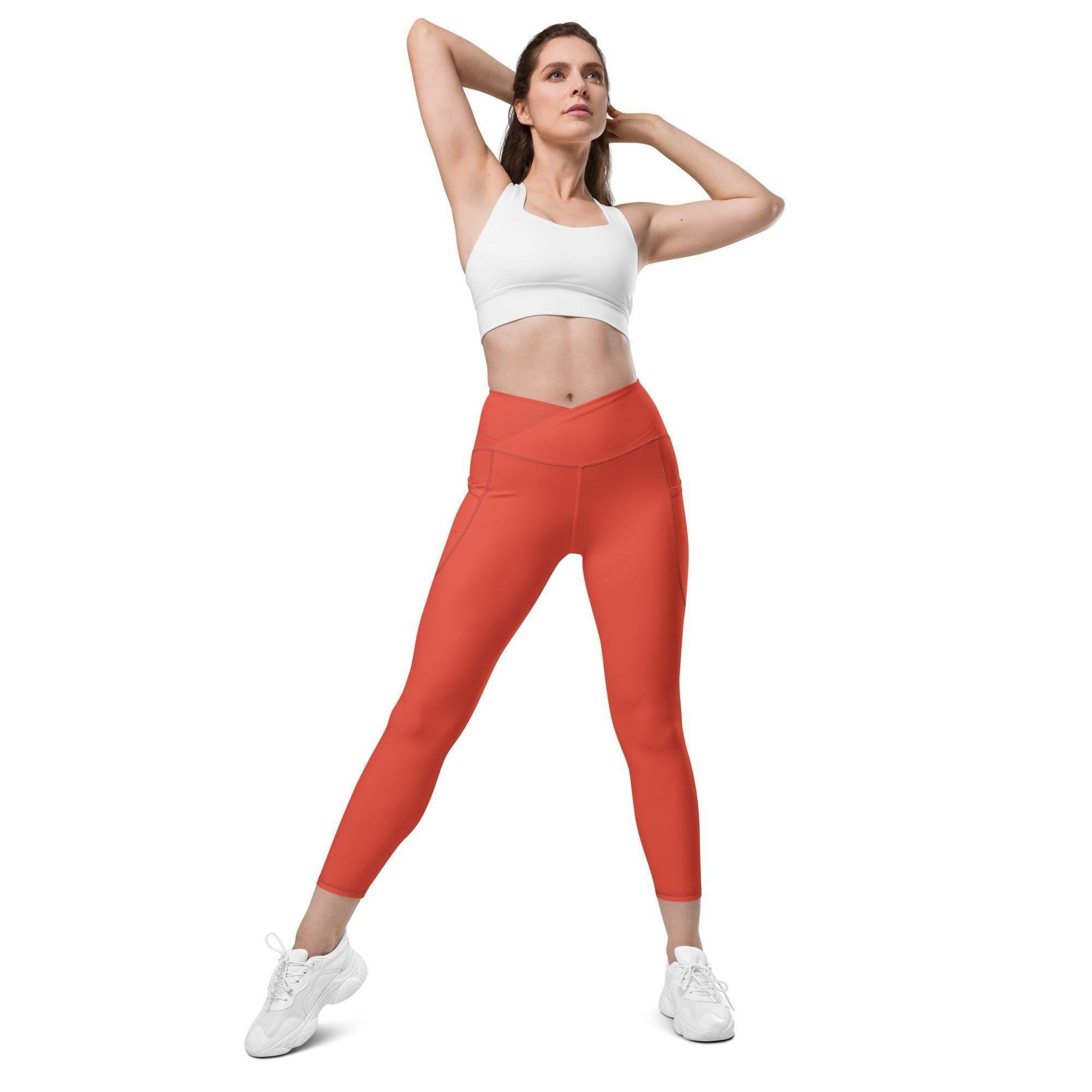 Orange Red V-Bund Leggings mit Taschen V-Bund Leggings 59.99 1 Tasche auf jeder Seite, atmungsaktives Material, Damen, Design, einfarbig, Elastan, Fashion, Hoch tailliert, hoher Tragekomfort, Komfort, Mode, OEKOTEX100, Outfit, Polyester, schmeichelhafter Schnitt, Style, UPF50, V-Bund Leggings JLR Design