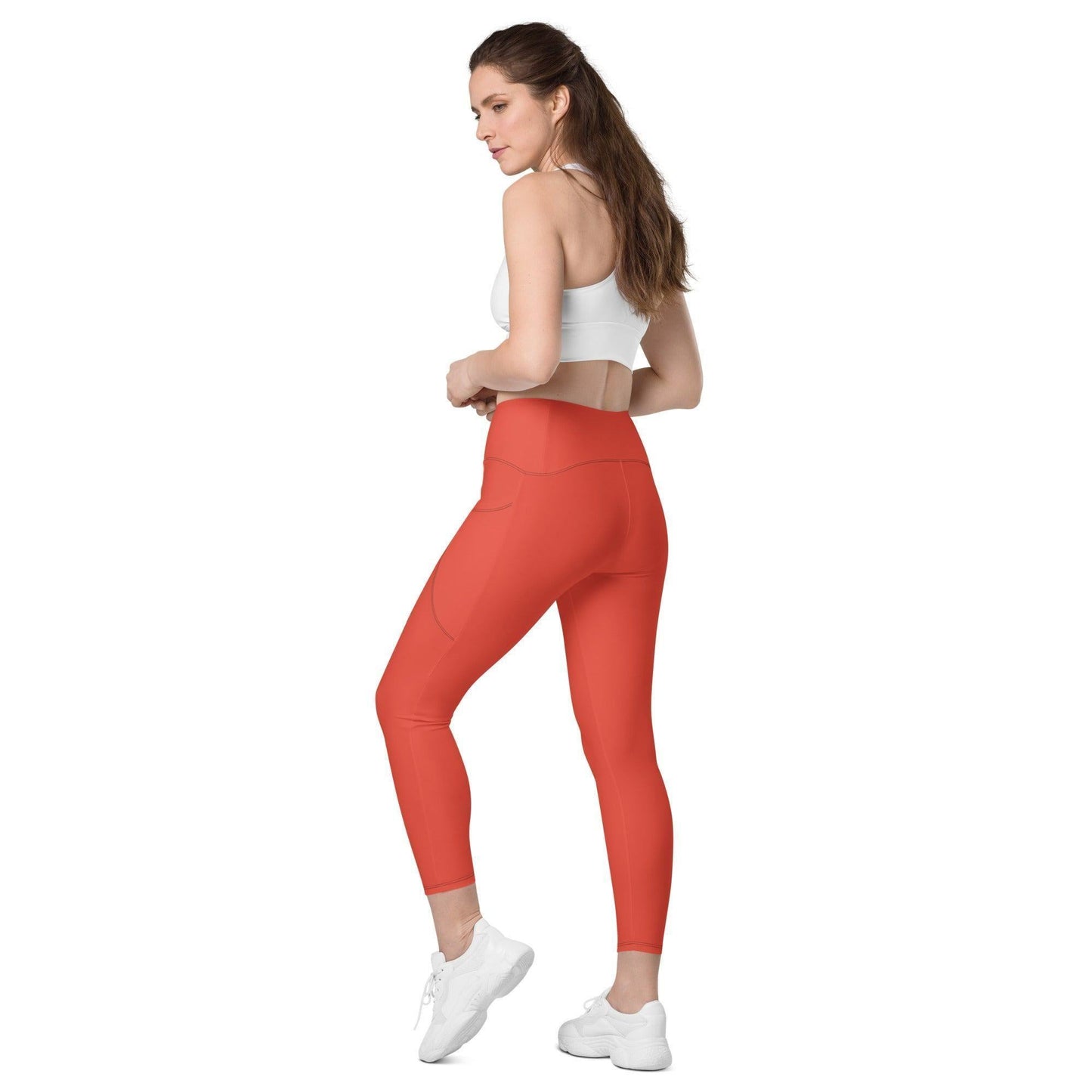 Orange Red V-Bund Leggings mit Taschen V-Bund Leggings 59.99 1 Tasche auf jeder Seite, atmungsaktives Material, Damen, Design, einfarbig, Elastan, Fashion, Hoch tailliert, hoher Tragekomfort, Komfort, Mode, OEKOTEX100, Outfit, Polyester, schmeichelhafter Schnitt, Style, UPF50, V-Bund Leggings JLR Design