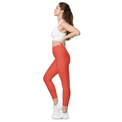 Orange Red V-Bund Leggings mit Taschen V-Bund Leggings 59.99 1 Tasche auf jeder Seite, atmungsaktives Material, Damen, Design, einfarbig, Elastan, Fashion, Hoch tailliert, hoher Tragekomfort, Komfort, Mode, OEKOTEX100, Outfit, Polyester, schmeichelhafter Schnitt, Style, UPF50, V-Bund Leggings JLR Design