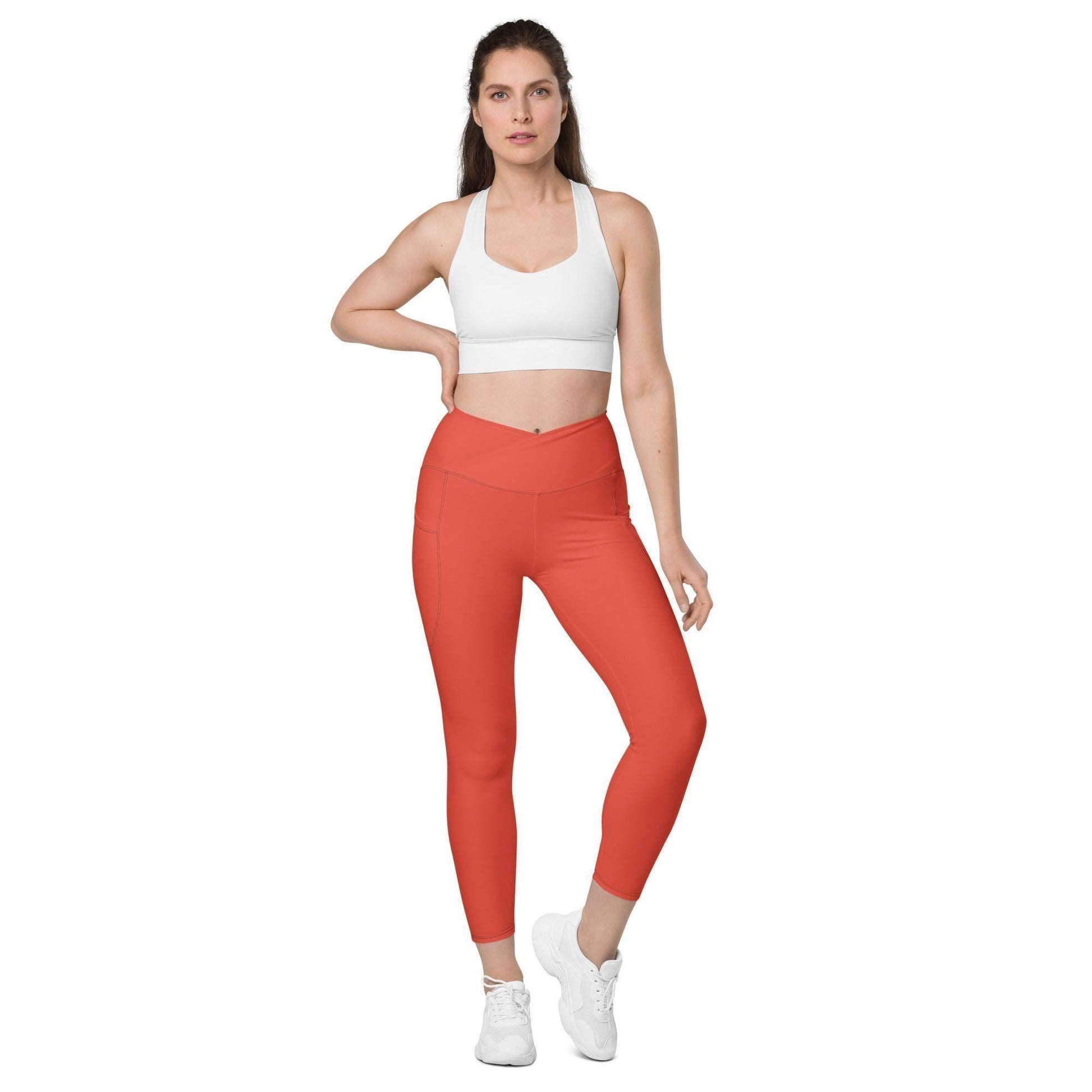 Orange Red V-Bund Leggings mit Taschen V-Bund Leggings 59.99 1 Tasche auf jeder Seite, atmungsaktives Material, Damen, Design, einfarbig, Elastan, Fashion, Hoch tailliert, hoher Tragekomfort, Komfort, Mode, OEKOTEX100, Outfit, Polyester, schmeichelhafter Schnitt, Style, UPF50, V-Bund Leggings JLR Design