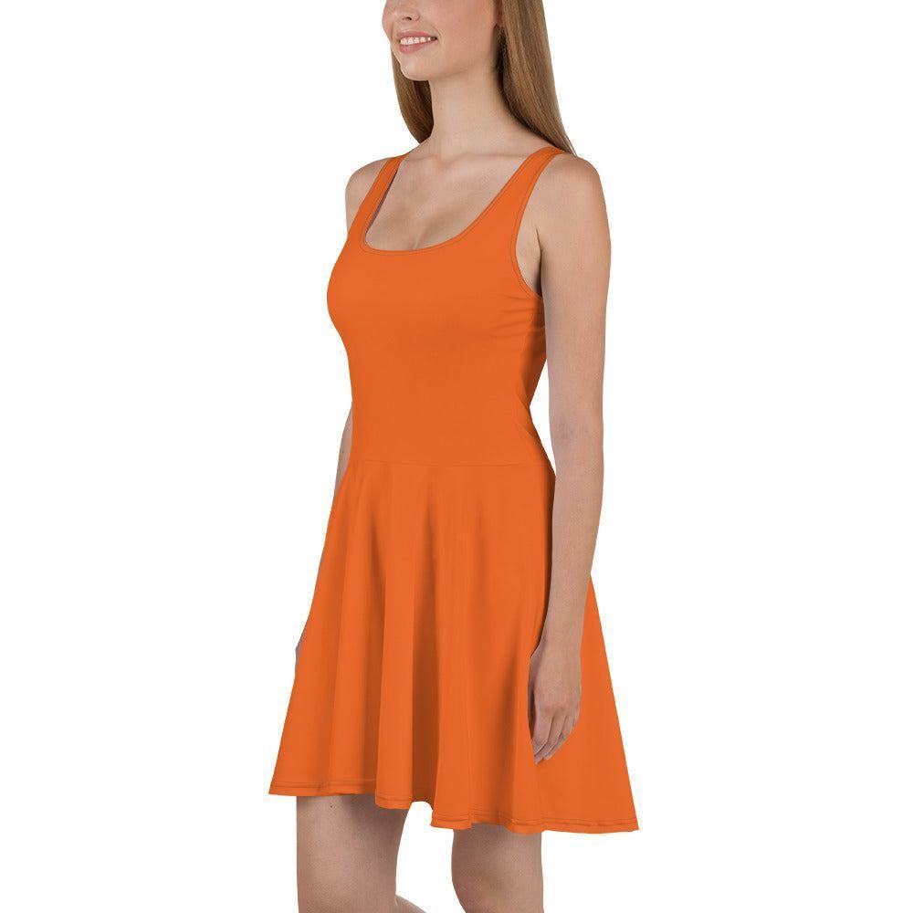 Orange Skater Kleid Skater Kleid 56.99 ausgestellt, ausgestellter, Dame, Damen, einfarbig, Elastan, Frau, Frauen, Freizeit, Glatter, Kleid, Mitte, mittellanger, Muster, Nähte, orange, Overlock, Pattern, Polyester, Rock, Saum, schmeichelhaft, Skater, Sport, Stoff, trendy, Weiblich, wühlfühlend, Überdeck JLR Design