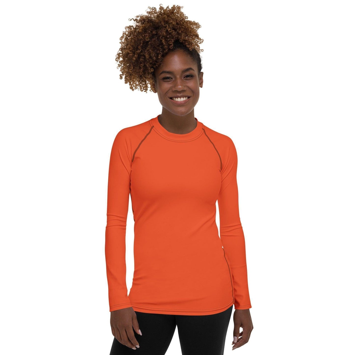 Outrageous Orange Damen Rash Guard Rash Guard 54.99 4-Wege, Atmungsaktiv, Badebekleidung, bequem, einfarbig, Elastan, Feminin, Flachnaht, Guard, Hautschutz, Kompression, Langarm, Langarmshirt, Männermode, Orange, Outdoor, Outrageous, Polyester, Rash, Sand, Schwimmen, Sonnenschutz, Sportbekleidung, Strandmode, Stretchstoff, Surfen, trocknend, Wassersport, Wind JLR Design