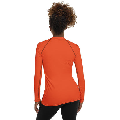 Outrageous Orange Damen Rash Guard Rash Guard 54.99 4-Wege, Atmungsaktiv, Badebekleidung, bequem, einfarbig, Elastan, Feminin, Flachnaht, Guard, Hautschutz, Kompression, Langarm, Langarmshirt, Männermode, Orange, Outdoor, Outrageous, Polyester, Rash, Sand, Schwimmen, Sonnenschutz, Sportbekleidung, Strandmode, Stretchstoff, Surfen, trocknend, Wassersport, Wind JLR Design