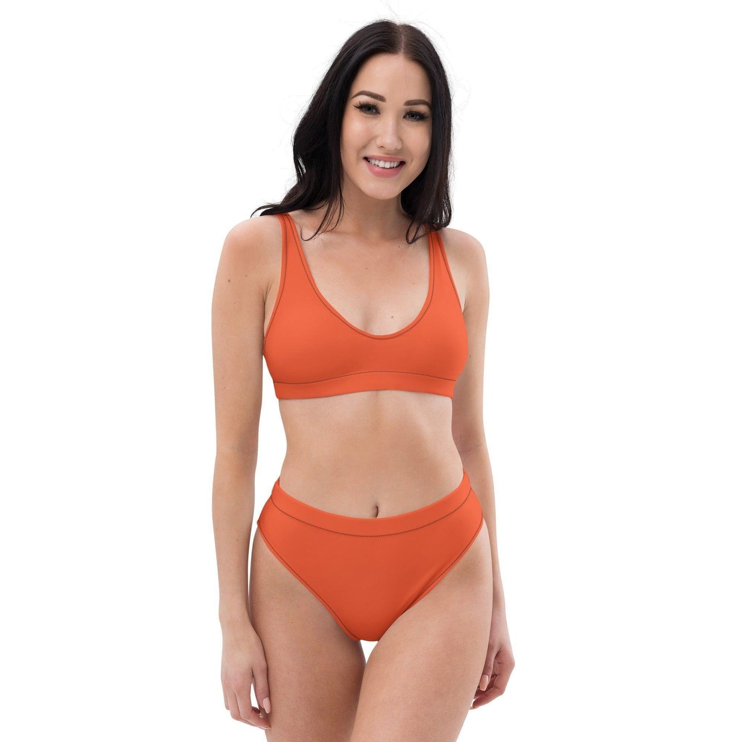 Outrageous Orange High Waist Bikini Bikini 49.99 Bikini, Design, einfarbig, Einlagen, Elastan, Fashion, GRS, High, Mode, Orange, Outrageous, Passform, Polyester, Style, UPF50, Waist, zweilagig, zweitilig, Ökotex JLR Design