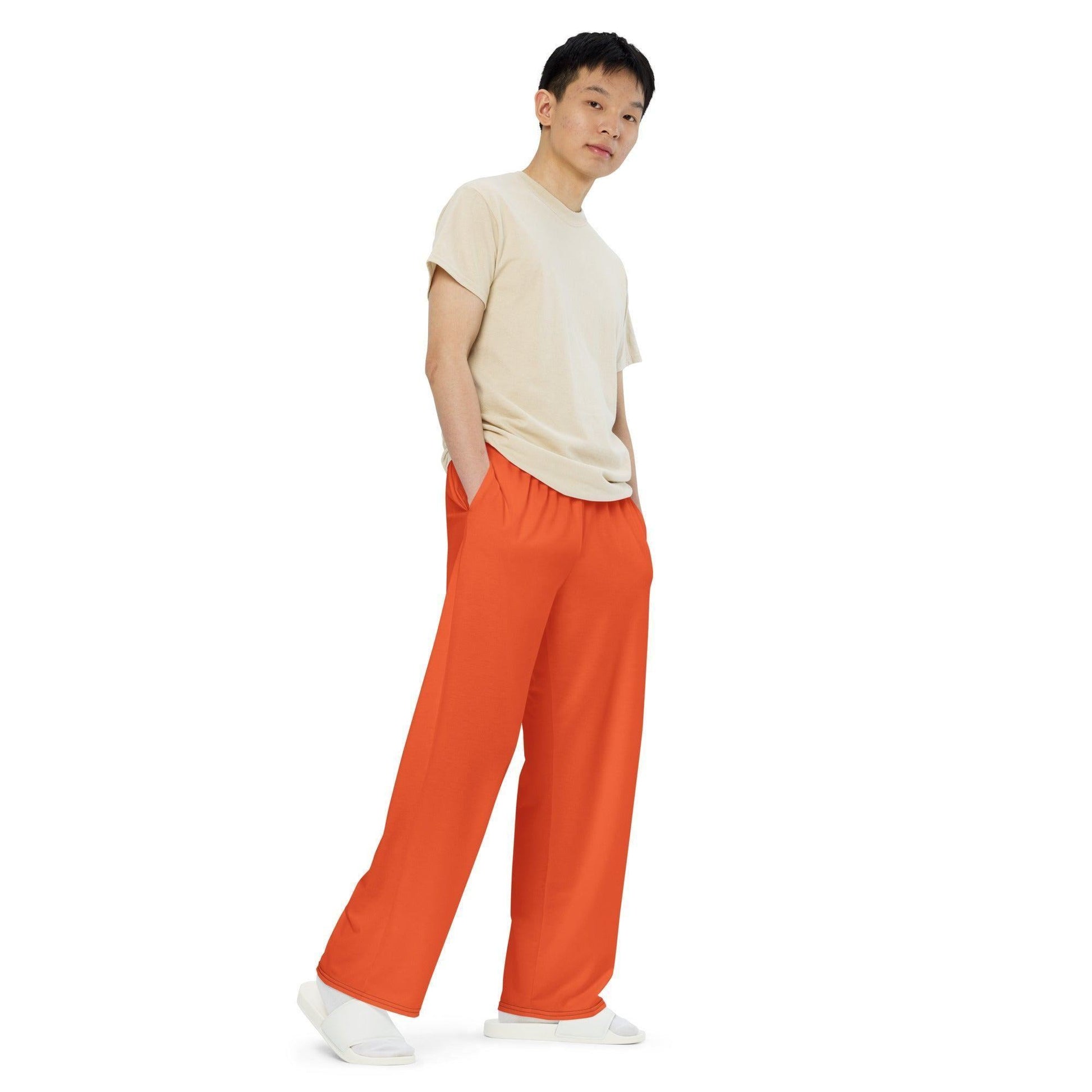 Outrageous Orange Hose mit weitem Bein Hose mit weitem Bein 53.99 atmungsaktiv, Bein, beont, Bewegungsfreiheit, einfarbig, Elastan, Figur, Hose, Komfort, Kordelzug, leicht, Look, Loungewear, luftige, lässig, OEKOTEX100, optisch, Orange, Outrageous, Passform, Polyester, Pyjama, Seitentaschen, Sommer, Stoff, stretch, Taille, weitem JLR Design