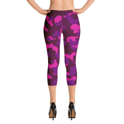 Pink Camouflage Damen Capri Leggings -- Pink Camouflage Damen Capri Leggings - undefined Capri Leggings | JLR Design