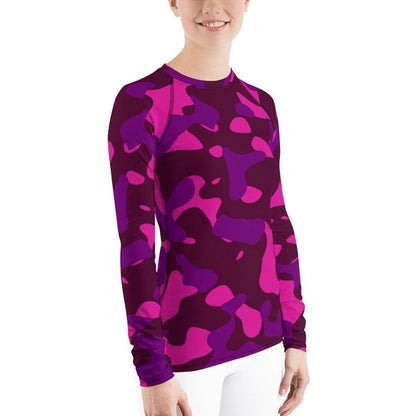 Pink Camouflage Damen Rash Guard Rash Guard 59.99 4-Wege, Atmungsaktiv, bequem, Camo, Camouflage, Design, Elastan, Fashion, Flachnaht, Guard, Hautschutz, Kompression, Langarmshirt, Mode, Männermode, Outdoor, Pattern, Pink, Polyester, Rash, Sand, Schwimmen, Sonnenschutz, Sportbekleidung, Strandmode, Stretchstoff, Style, Surfen, Tarnmuster, trocknend, Wassersport, Wind JLR Design