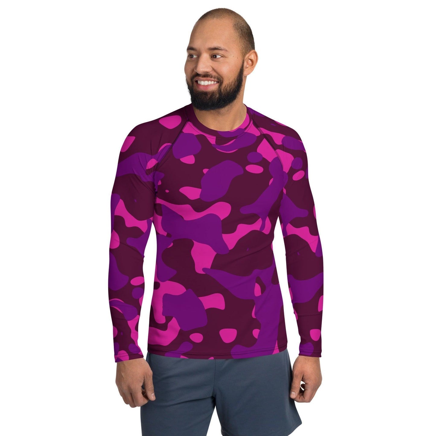 Pink Camouflage Herren Rash Guard Rash Guard 59.99 4-Wege, Atmungsaktiv, bequem, Camo, Camouflage, Design, Elastan, Fashion, Flachnaht, Guard, Hautschutz, Kompression, Langarmshirt, Mode, Männermode, Outdoor, Pattern, Pink, Polyester, Rash, Sand, Schwimmen, Sonnenschutz, Sportbekleidung, Strandmode, Stretchstoff, Style, Surfen, Tarnmuster, trocknend, Wassersport, Wind JLR Design