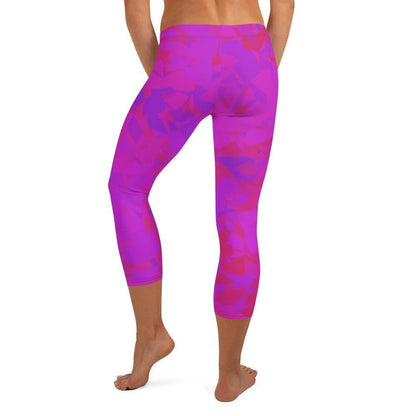 Pink Crystal Damen Capri Leggings -- Pink Crystal Damen Capri Leggings - undefined Capri Leggings | JLR Design