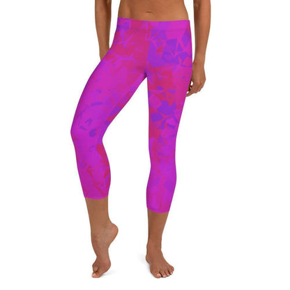 Pink Crystal Damen Capri Leggings -- Pink Crystal Damen Capri Leggings - undefined Capri Leggings | JLR Design