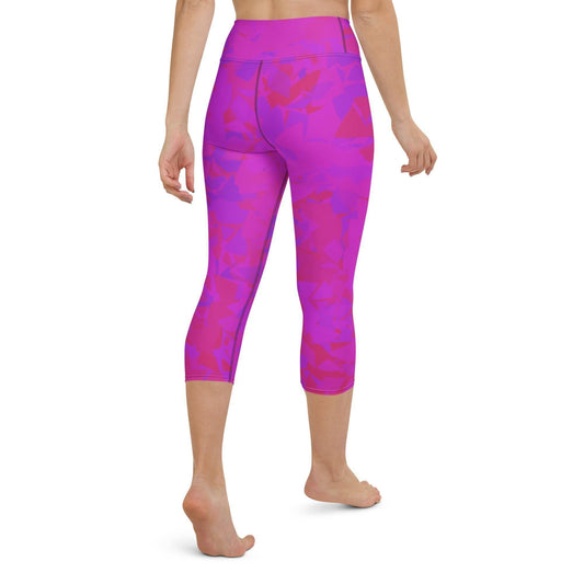 Pink Crystal Damen Yoga Capri Leggings Yoga Capri Leggings JLR Design