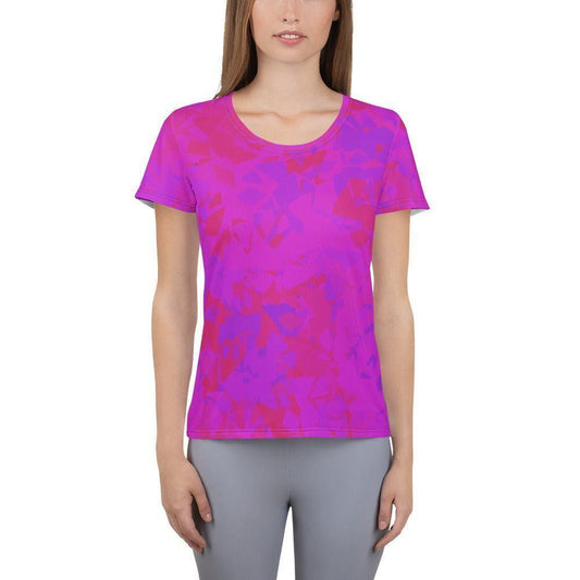 Pink Crystal Sport-T-Shirt für Damen Sport T-Shirt JLR Design