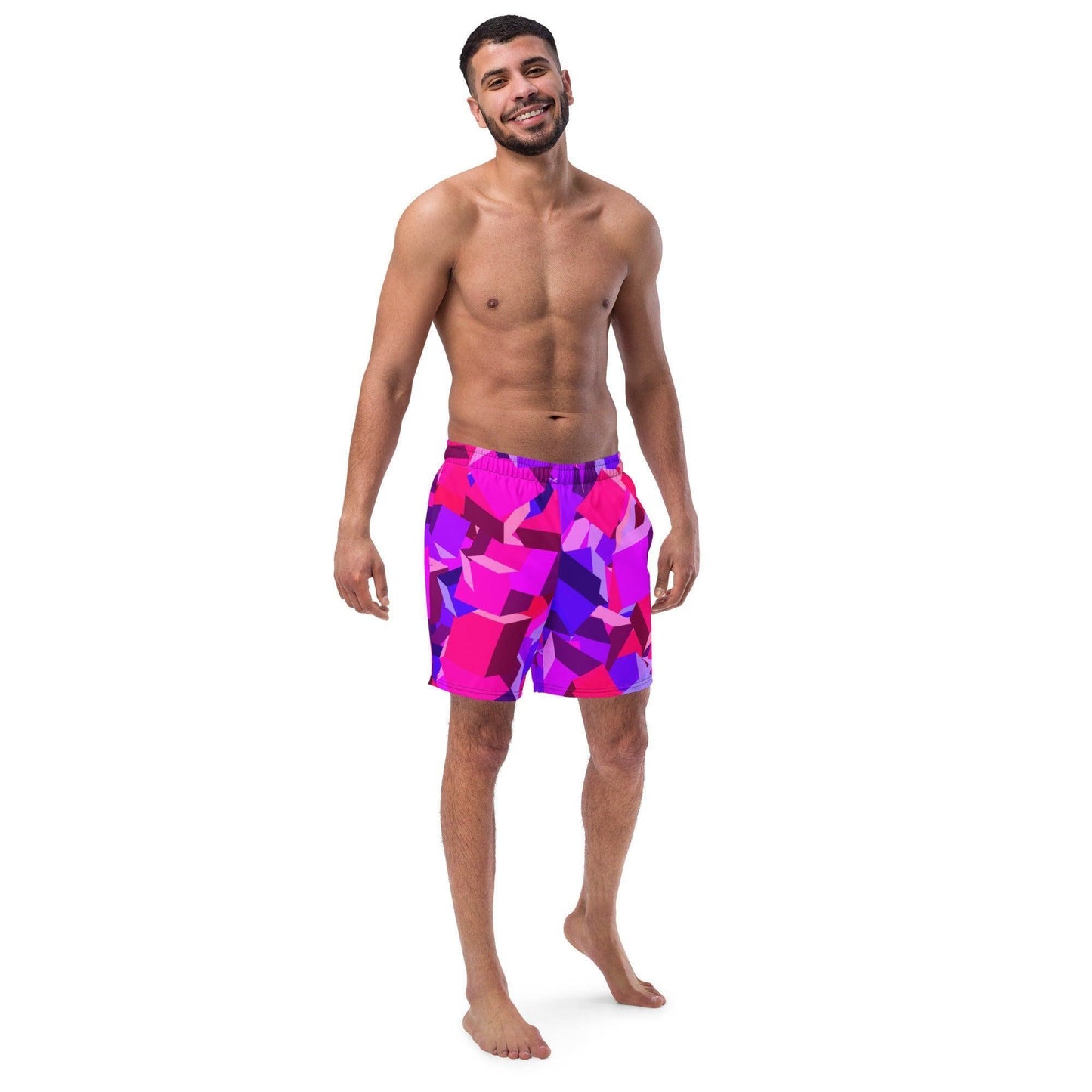 Pink Cube Herren Badehosen Badehose 64.99 Badehose, Badevergnügen, cube, einfarbig, Elastan, Herren, Hüftband, Innenfutter, Komfort, Kordelzug, Mann, Männer, Passform, Pink, Polyester, Pool, recycelt, Scheuerschutz, See, trocknend, würfel JLR Design