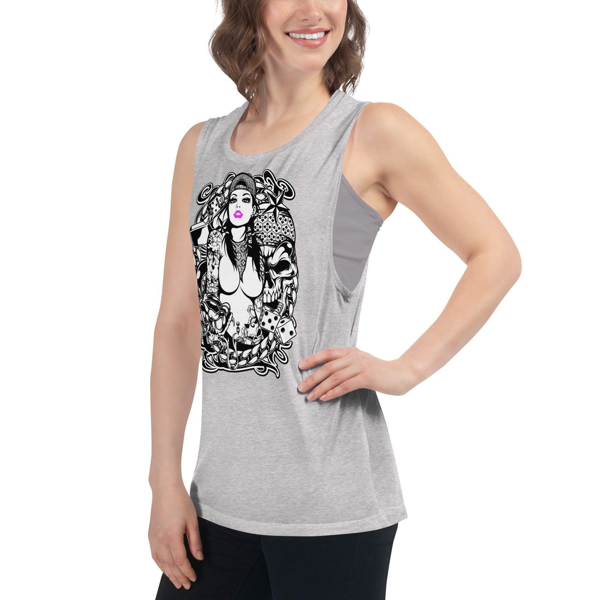 Pink Lips Damen Tank Top Tank Top JLR Design