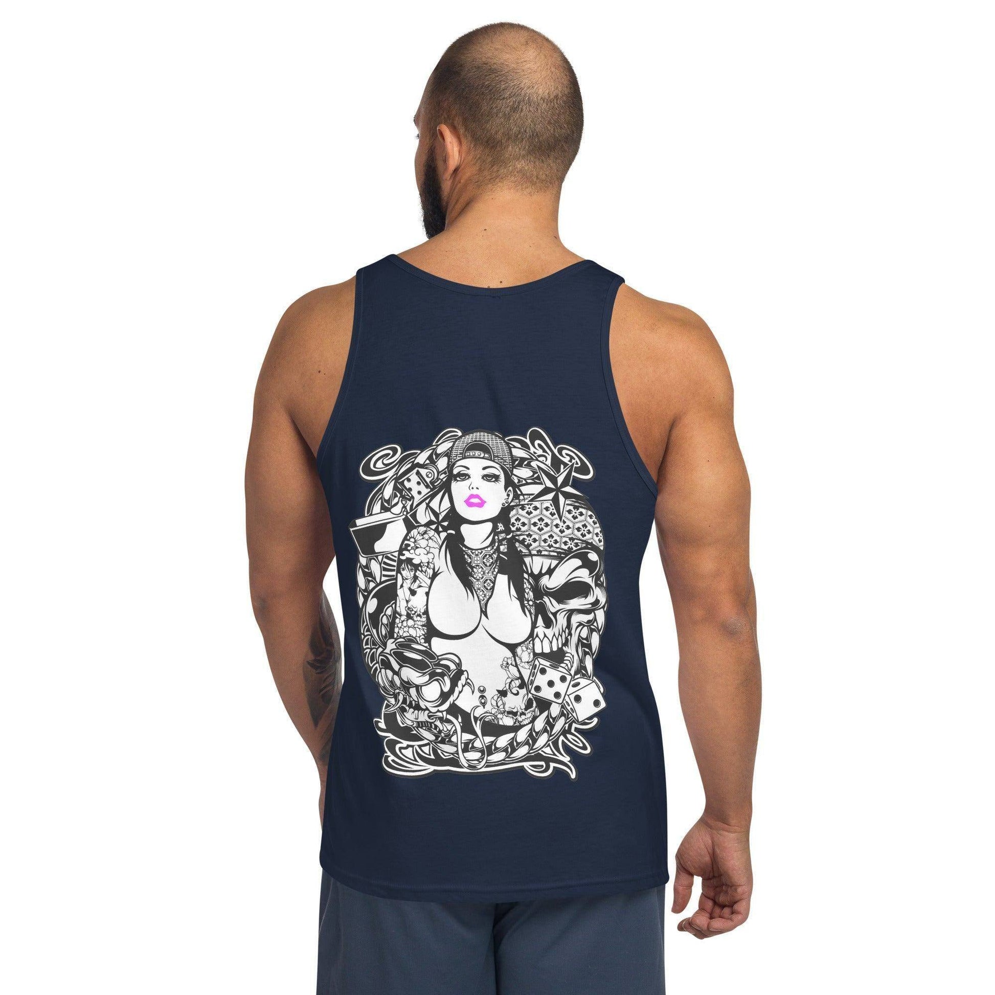 Pink Lips Herren Tank Top Tank Top JLR Design