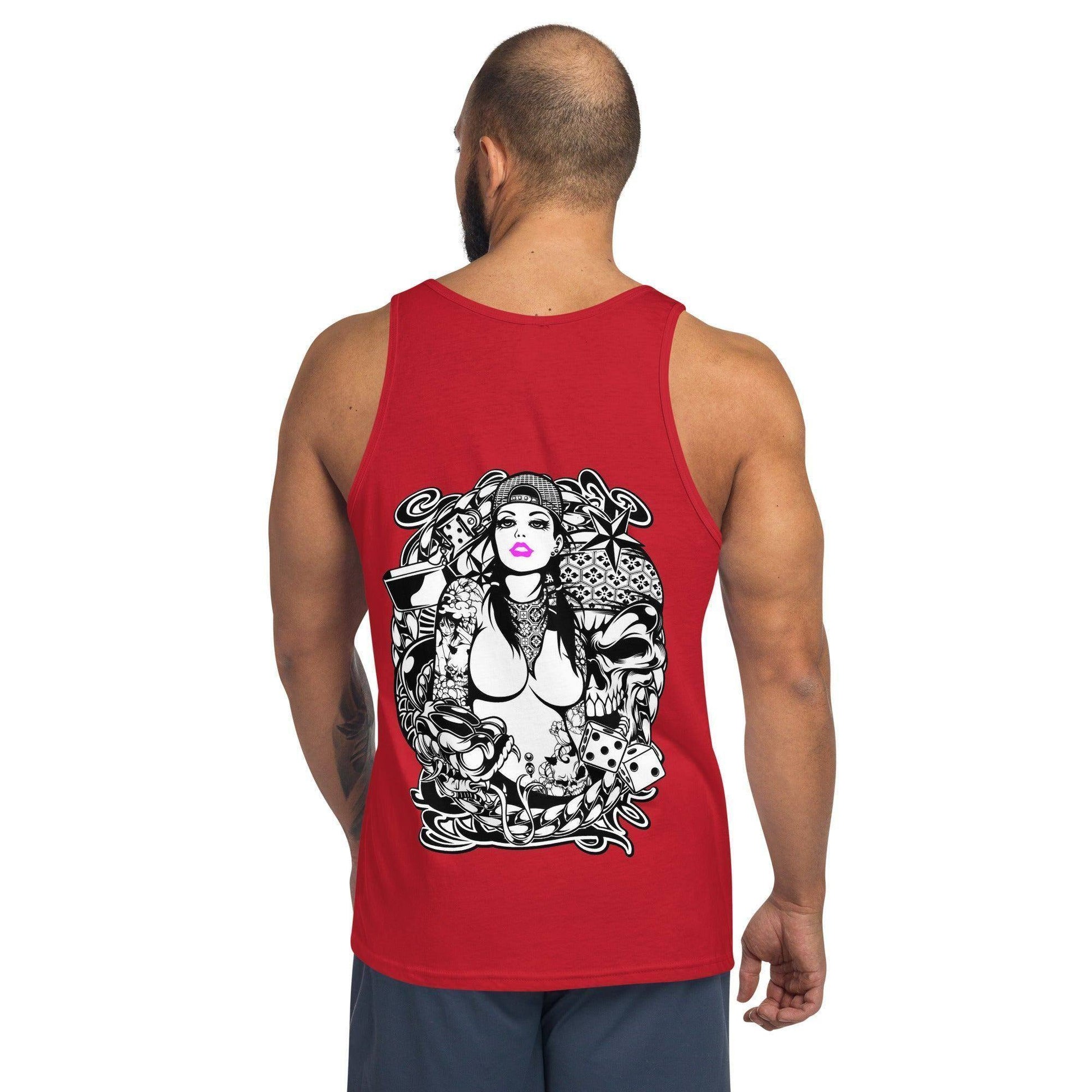 Pink Lips Herren Tank Top Tank Top JLR Design