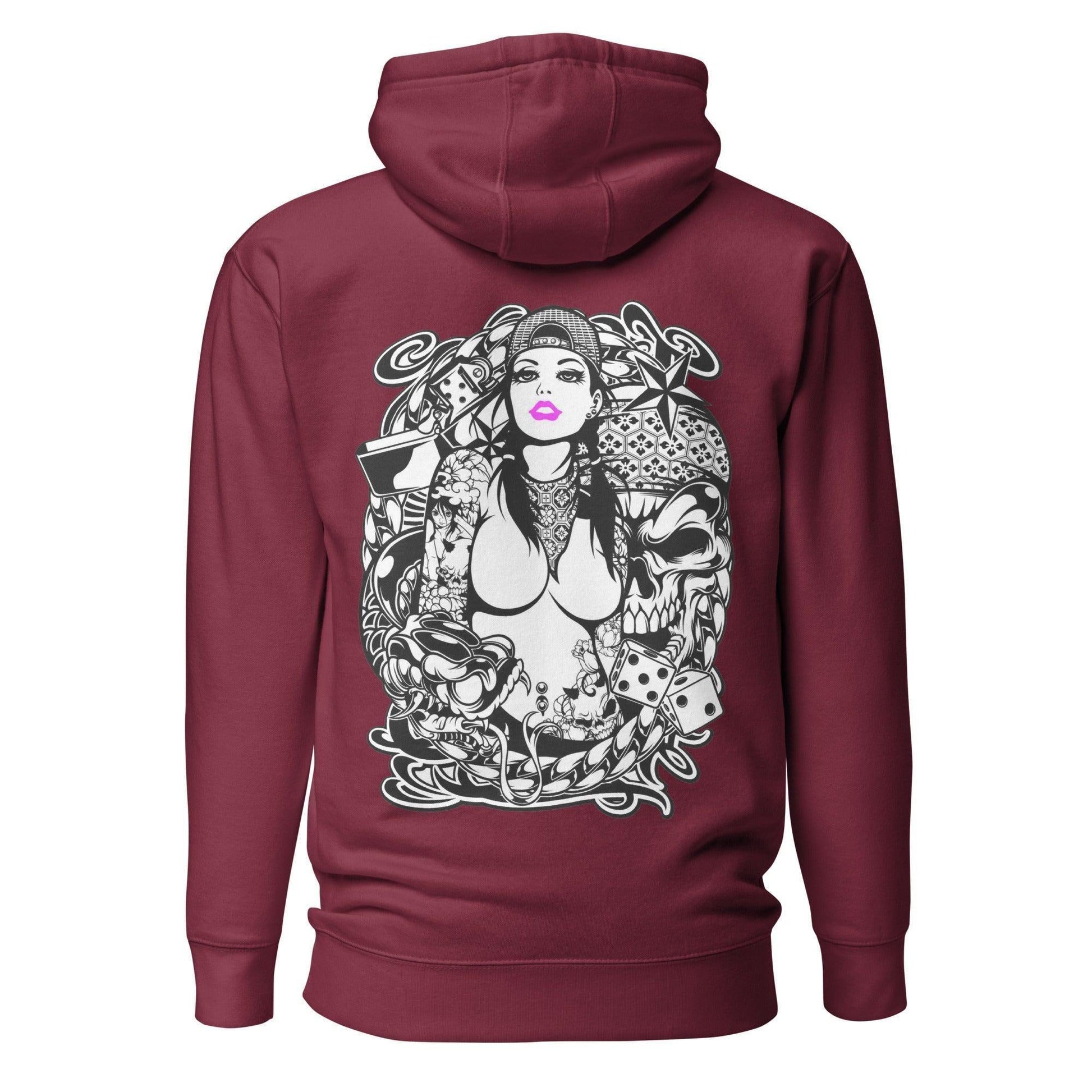 Pink Lips Hoodie Hoodie JLR Design