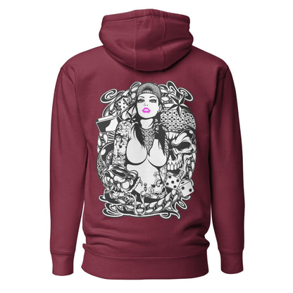 Pink Lips Hoodie Hoodie JLR Design