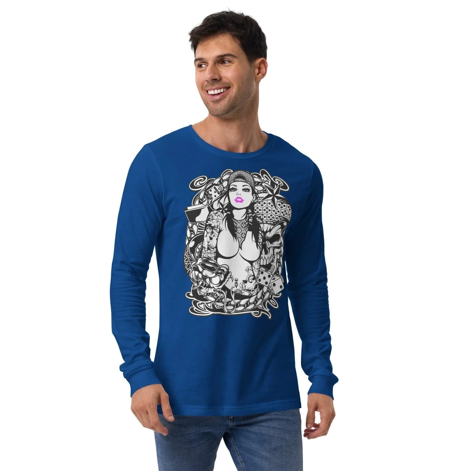 pink-lips-langarmshirt-langarmshirt-jlr-design-31256 - JLR Design