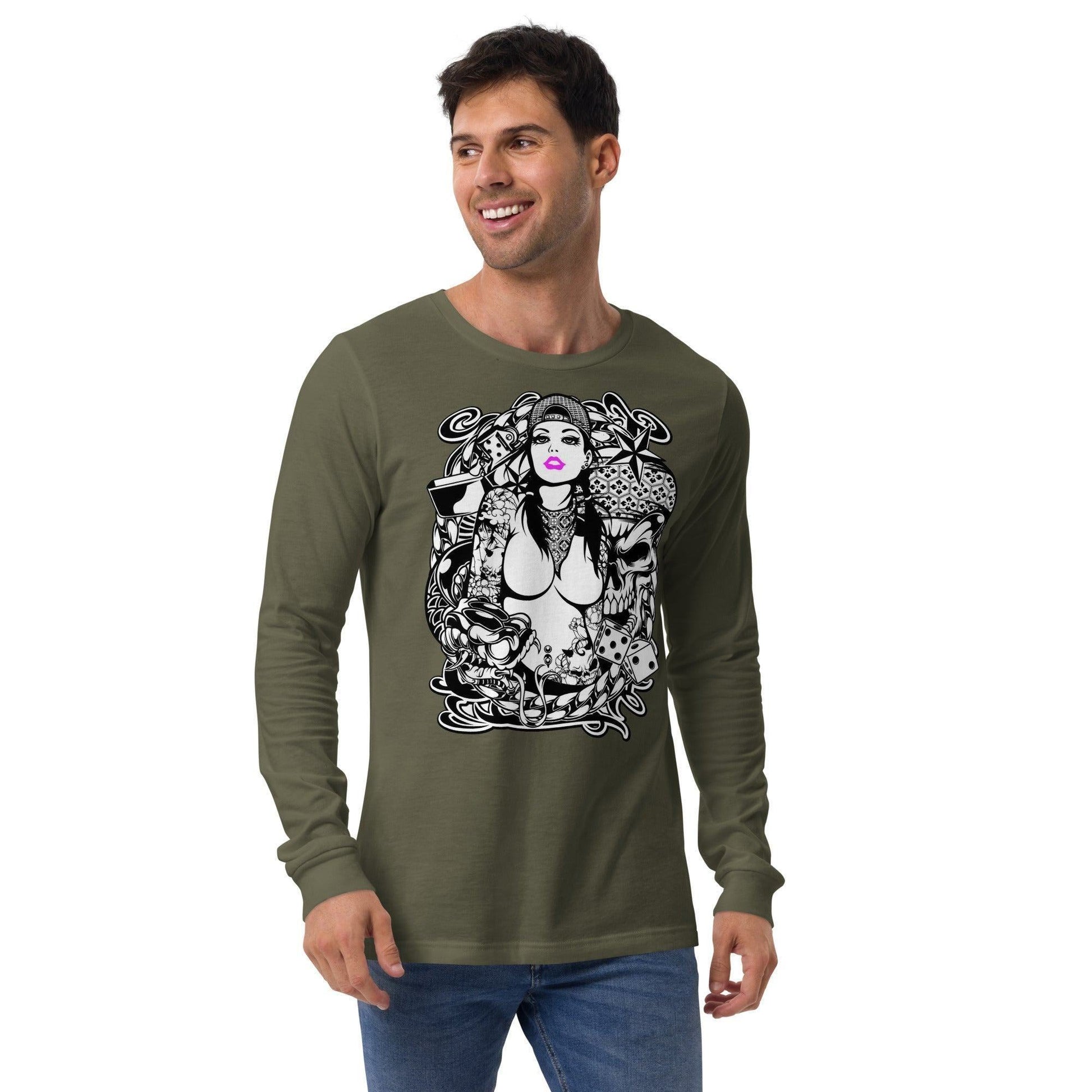 Pink Lips Langarmshirt Langarmshirt JLR Design