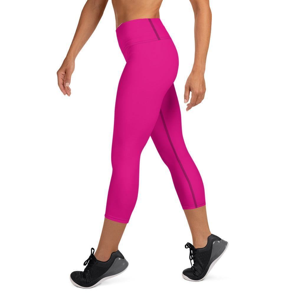 Pinke Damen Yoga Capri Leggings Yoga Capri Leggings 49.99 Bewebungsfreiheit, Bewegung, Bund, Capri, Damen, Design, einfarbig, Elastan, Fashion, Fitness, Fitnessstudio, Flacher, Gummizug, Gym, hochwertig, Körper, Leggings, Material, medium, Mode, Polyester, red, Saum, Session, Sport, Streetwear, Style, USF50, Vier-Wege-Stretch, violet, Wadenlang, Yoga JLR Design