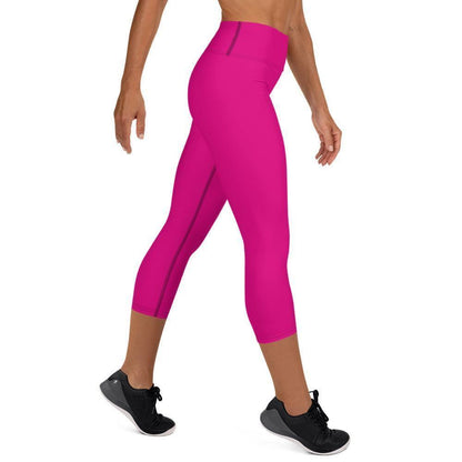 Pinke Damen Yoga Capri Leggings Yoga Capri Leggings 49.99 Bewebungsfreiheit, Bewegung, Bund, Capri, Damen, Design, einfarbig, Elastan, Fashion, Fitness, Fitnessstudio, Flacher, Gummizug, Gym, hochwertig, Körper, Leggings, Material, medium, Mode, Polyester, red, Saum, Session, Sport, Streetwear, Style, USF50, Vier-Wege-Stretch, violet, Wadenlang, Yoga JLR Design