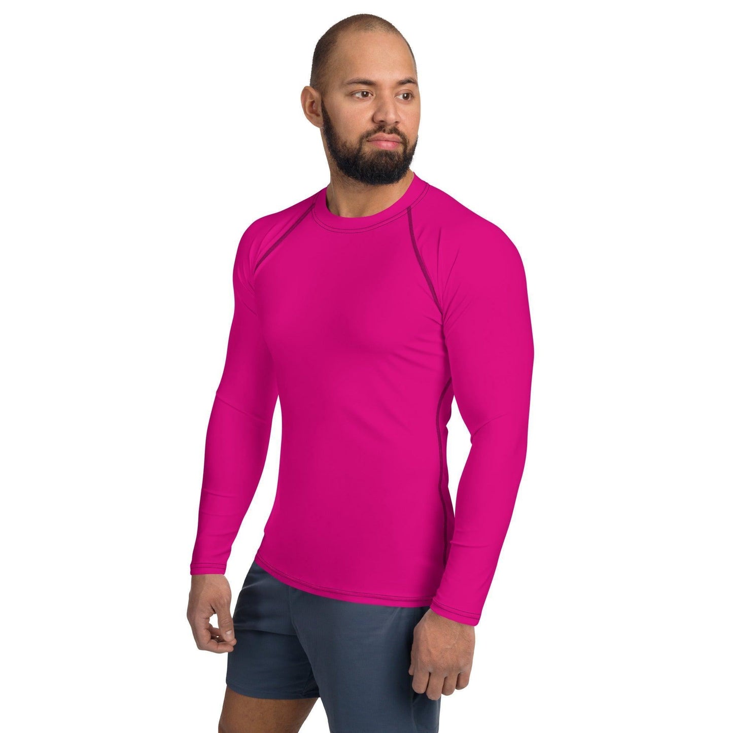 Pinke Herren Rash Guard Rash Guard 54.99 4-Wege, Atmungsaktiv, bequem, einfarbig, Elastan, Flachnaht, Guard, Hautschutz, Kompression, Langarmshirt, Medium, Männermode, Outdoor, pink, Polyester, Rash, red, Sand, Schwimmen, Sonnenschutz, Sportbekleidung, Strandmode, Stretchstoff, Surfen, trocknend, violet, Wassersport, Wind JLR Design