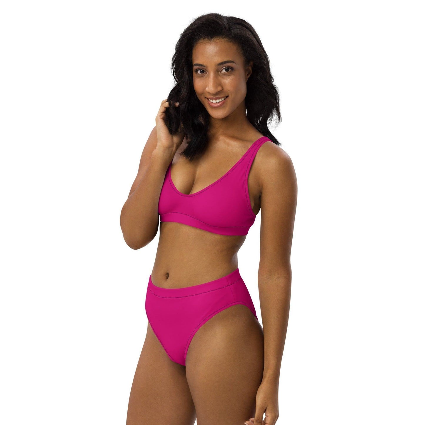 Pinker High Waist Bikini Bikini 49.99 Bikini, Design, einfarbig, Einlagen, Elastan, Fashion, GRS, High, Medium, Mode, Passform, pink, Polyester, red, Style, UPF50, Violet, Waist, zweilagig, zweitilig, Ökotex JLR Design