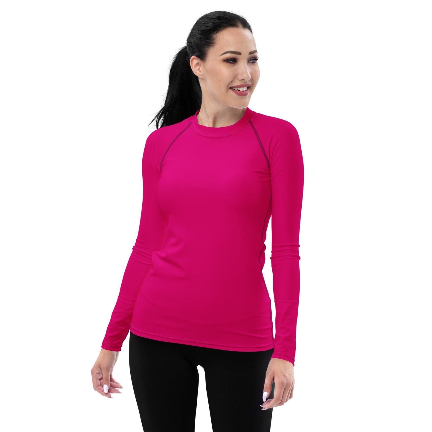 Pinkes Damen Rash Guard Rash Guard 54.99 4-Wege, Atmungsaktiv, Badebekleidung, bequem, einfarbig, Elastan, Feminin, Flachnaht, Guard, Hautschutz, Kompression, Langarm, Langarmshirt, Medium, Männermode, Outdoor, pink, Polyester, Rash, Red, rot, Sand, Schwimmen, Sonnenschutz, Sportbekleidung, Strandmode, Stretchstoff, Surfen, trocknend, Violet, Wassersport, Wind JLR Design