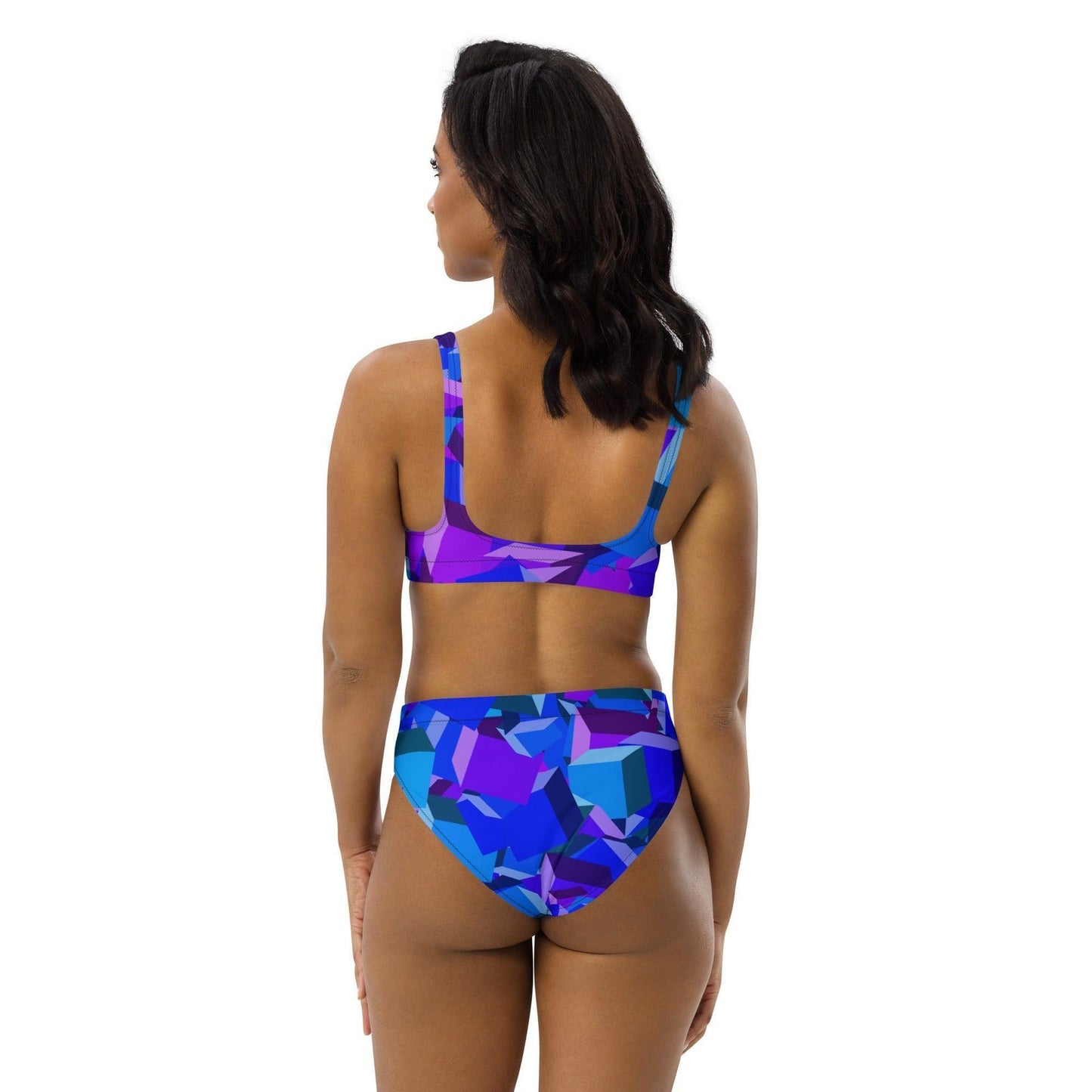 Purple Cube High Waist Bikini Bikini 56.99 Bikini, cube, Design, einfarbig, Einlagen, Elastan, Fashion, GRS, High, Mode, Passform, Polyester, purple, Style, UPF50, Waist, würfel, zweilagig, zweitilig, Ökotex JLR Design