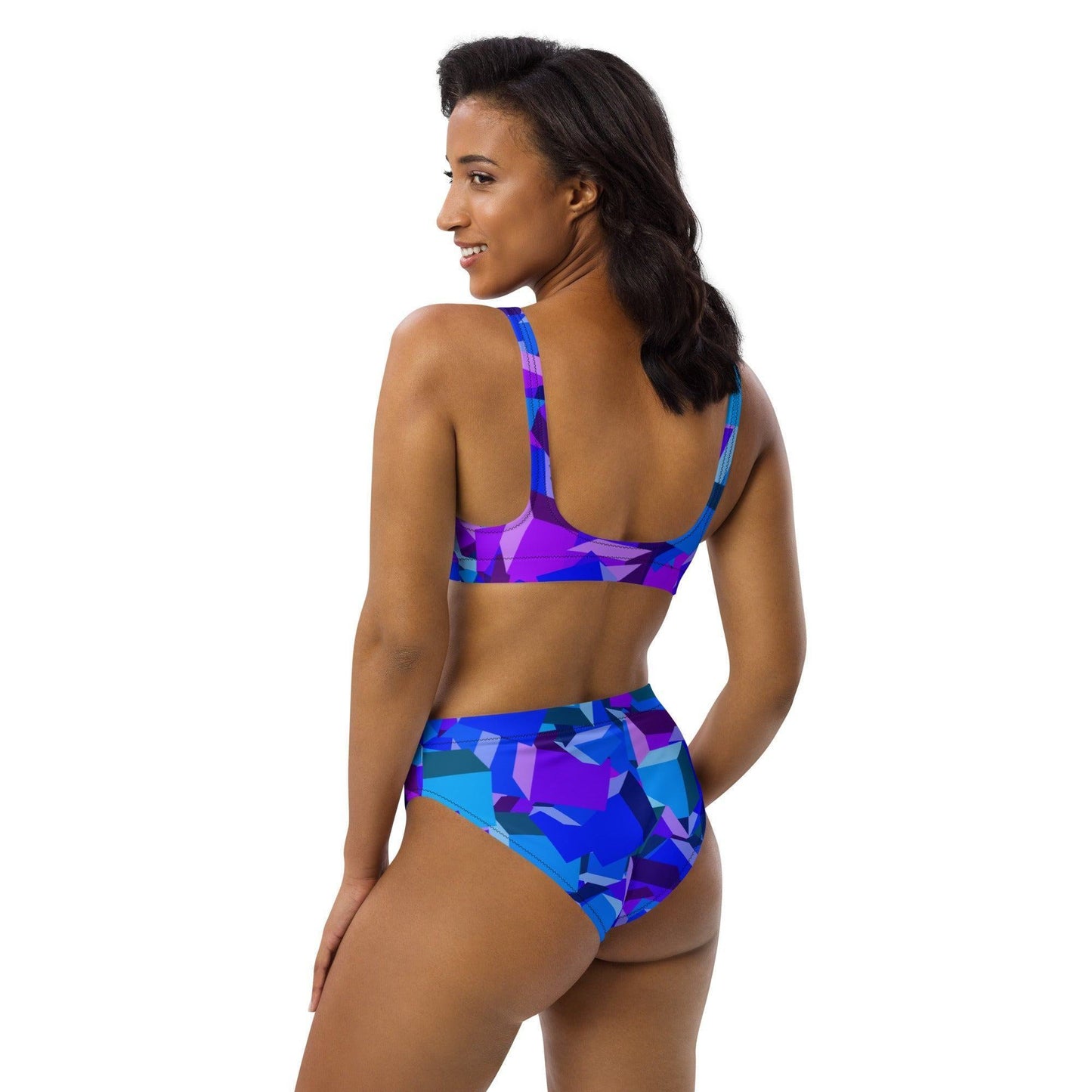 Purple Cube High Waist Bikini Bikini 56.99 Bikini, cube, Design, einfarbig, Einlagen, Elastan, Fashion, GRS, High, Mode, Passform, Polyester, purple, Style, UPF50, Waist, würfel, zweilagig, zweitilig, Ökotex JLR Design