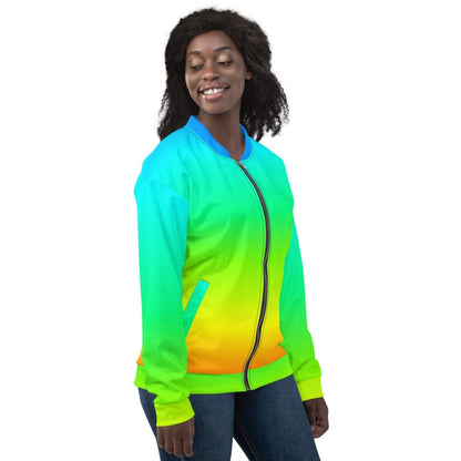 Rainbow Bomberjacke Bomberjacke 81.99 abgesetzte, Begleiter, Bomberjacke, casual, Damen, elastische, Fleece, Frau, gebürstetem, Have, Herren, Innenseite, Kleidungsstück, Mann, Must, Nackenband, Outfit, Passform, Polyester, praktisch, Rainbow, Regenbogen, Reißverschluss, robustes, Silbener, stilvoll, Stoff, streetwear, Taille, Taschen, Unisex, vielseitiger, YKK, Überwendlichnähte JLR Design