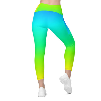 Rainbow Damen V-Bund Leggings mit Taschen V-Bund Leggings JLR Design