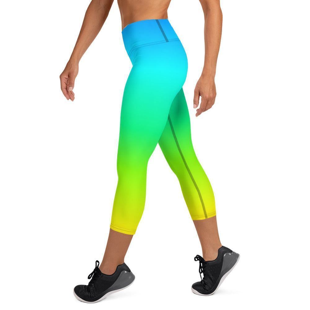 Rainbow Damen Yoga Capri Leggings Capri Yoga Leggings 54.99 Bewebungsfreiheit, Bewegung, Bund, Capri, Damen, Design, einfarbig, Elastan, Fashion, Fitness, Fitnessstudio, Flacher, Gummizug, Gym, hochwertig, Körper, Leggings, Material, Mode, Polyester, Rainbow, regenbogen, Saum, Session, Sport, Streetwear, Style, USF50, Vier-Wege-Stretch, Wadenlang, Yoga JLR Design