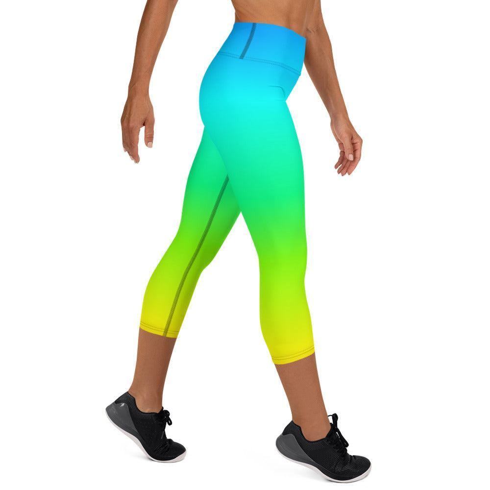 Rainbow Damen Yoga Capri Leggings -- Rainbow Damen Yoga Capri Leggings - undefined Capri Yoga Leggings | JLR Design