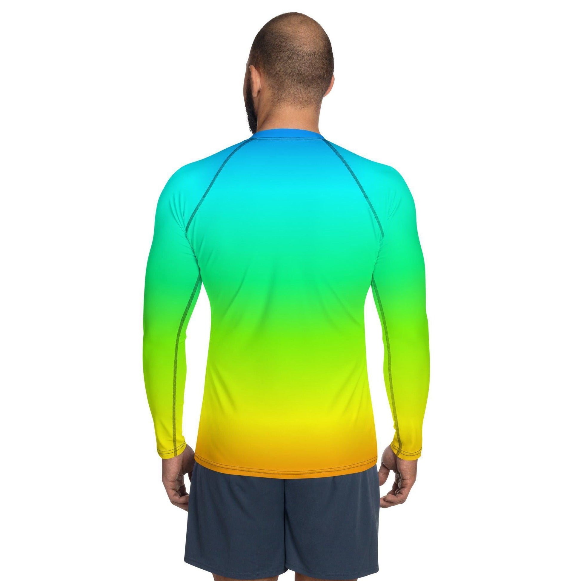 Rainbow Herren Rash Guard Rash Guard 59.99 4-Wege, Atmungsaktiv, bequem, Elastan, Flachnaht, Guard, Hautschutz, Kompression, Langarmshirt, Männermode, Outdoor, Polyester, Rainbow, Rash, Regenbogen, Sand, Schwimmen, Sonnenschutz, Sportbekleidung, Strandmode, Stretchstoff, Surfen, trocknend, Wassersport, Wind JLR Design