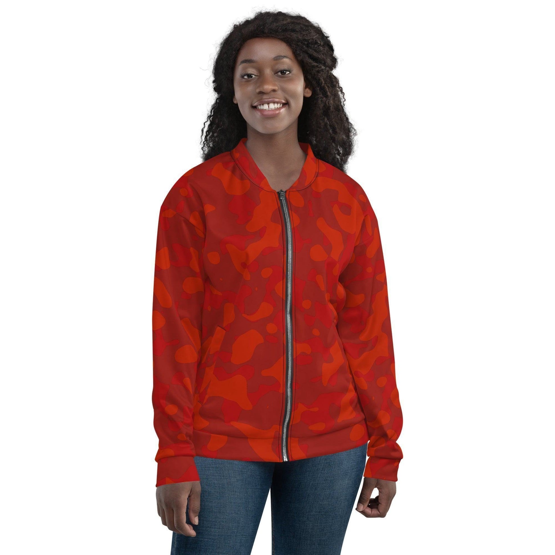 Red Camouflage Bomberjacke Bomberjacke 79.99 abgesetzte, Begleiter, Bomberjacke, Camo, Camouflage, casual, Damen, elastische, Fleece, Frau, gebürstetem, Have, Herren, Innenseite, Kleidungsstück, Mann, Must, Nackenband, orange, Outfit, Passform, Pattern, Polyester, praktisch, red, Reißverschluss, robustes, rot, Silbener, stilvoll, Stoff, streetwear, Taille, Tarnmuster, Taschen, Unisex, vielseitiger, YKK, Überwendlichnähte JLR Design