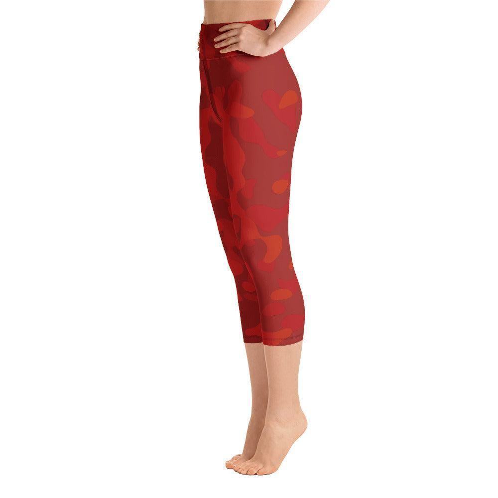 Red Camouflage Damen Yoga Capri Leggings Yoga Capri Leggings 54.99 Bewebungsfreiheit, Bewegung, Bund, Camo, Camouflage, Capri, Damen, Design, Elastan, Fashion, Fitness, Fitnessstudio, Flacher, Gummizug, Gym, hochwertig, Körper, Leggings, Material, Mode, Pattern, Polyester, Red, rot, Saum, Session, Sport, Streetwear, Style, Tarnmuster, USF50, Vier-Wege-Stretch, Wadenlang, Yoga JLR Design